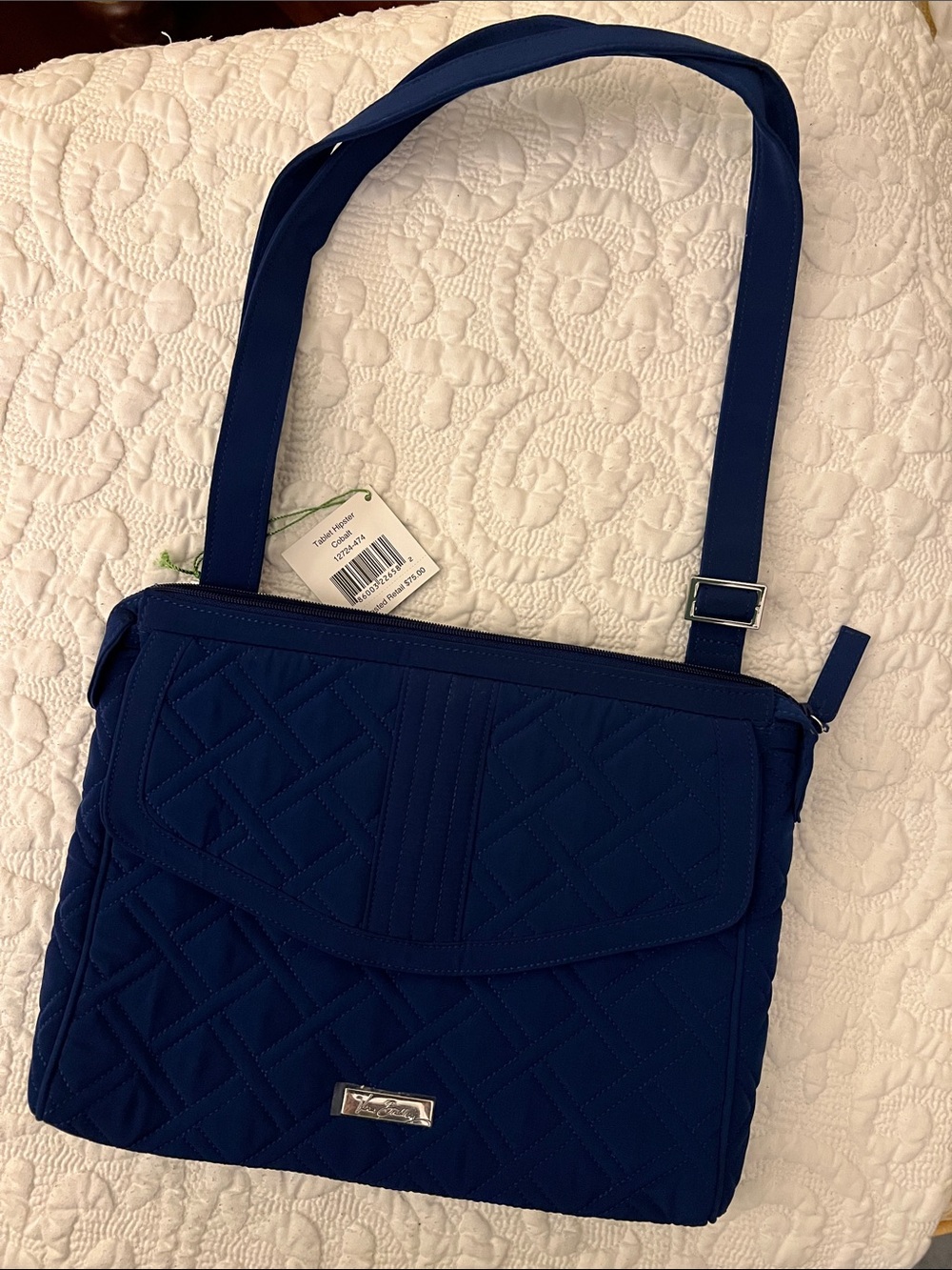 NWT**Vera Bradley Quilted Tablet Hipster Bag in Cobalt Blue-Beautiful color